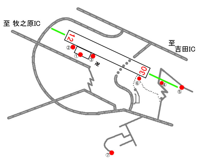 富士山静岡空港の撮影ポイント地図